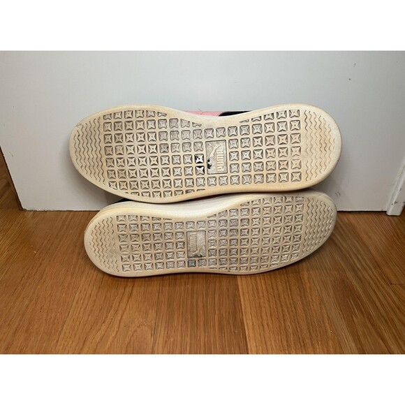 Puma Suede Shoes Womens Size 7.5 Black Pink Low Top Casual Sneakers 369725-11 - Picture 8 of 10